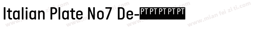 Italian Plate No7 De字体转换